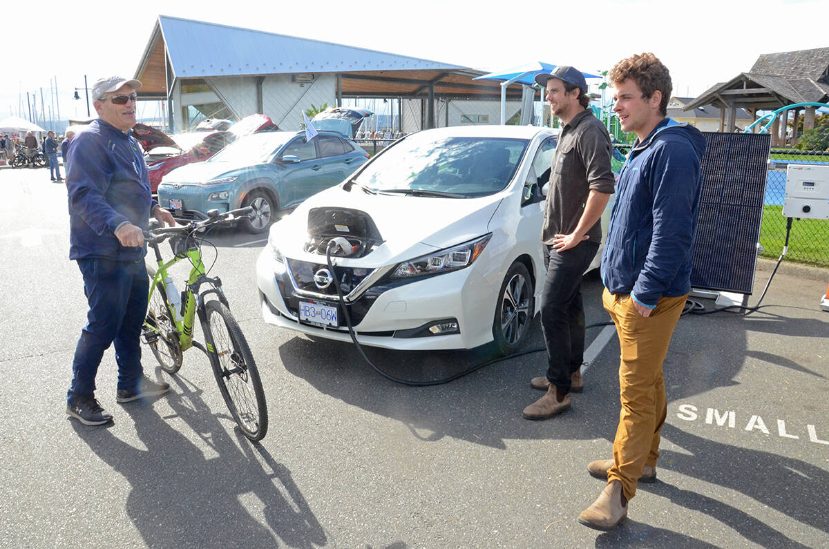 The guys from Hakai Energy Solutions in Cumberland had the company car on display. Photo by Mike Chouinard