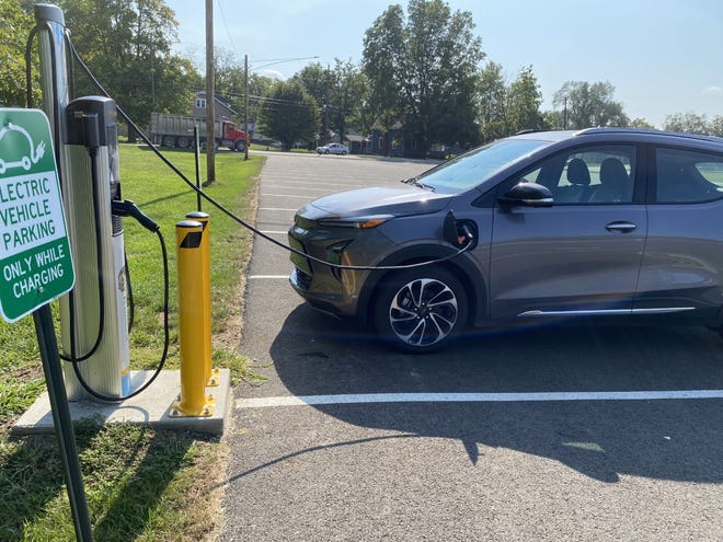 In early July, the city of Pickerington unveiled its first electric vehicle charging station at a city-owned parking lot at 89 N. Center St. Officials currently are exploring options for the possible installation of another EV charging station on the city's north side.