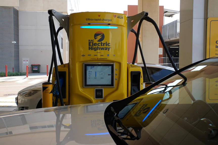 An electric vehicle ultra rapid charging station.