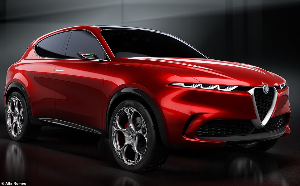 Alfa Romeo's first electrified car doesn't arrive until next year. The Tonale (seen here in concept form) will be available as a plug-in hybrid. The brand's first pure EV will follow a year later