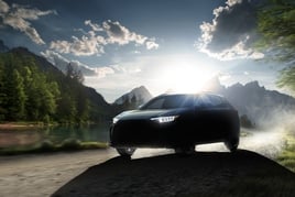 Teaser image: the electric Subaru Solterra SUV