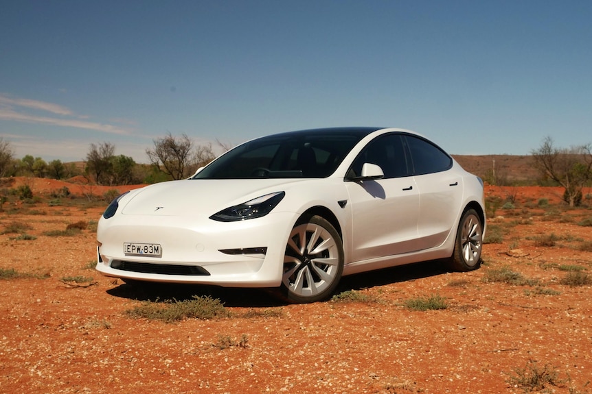 A Tesla in the outback.